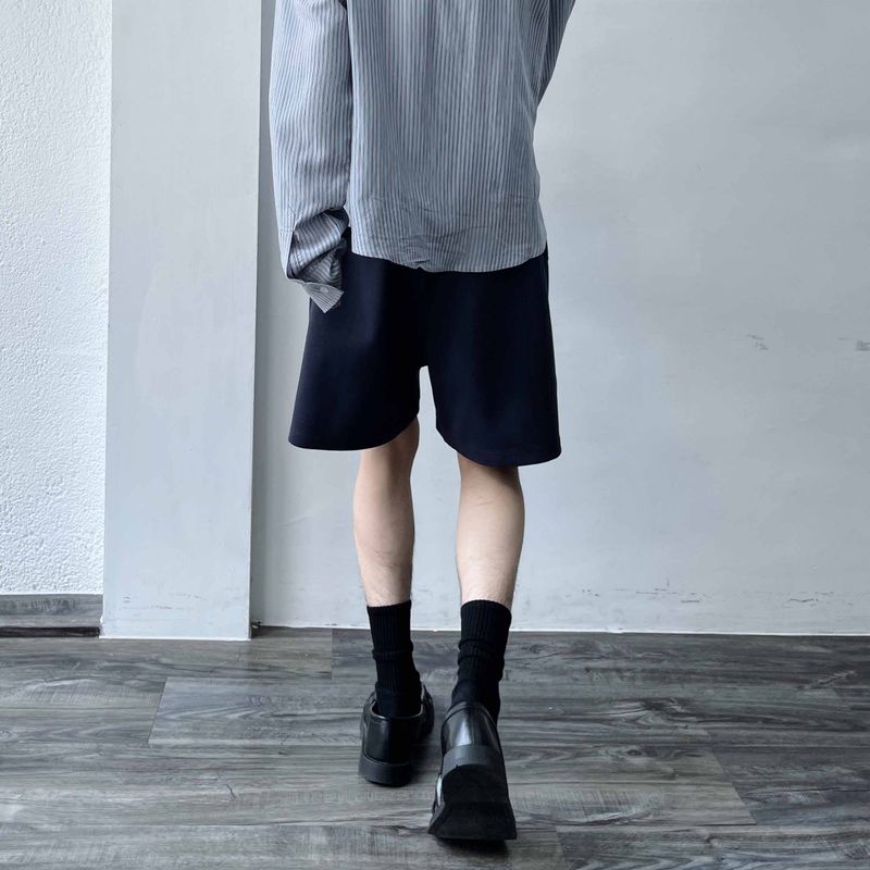 3D Paneled Scuba Knit Shorts