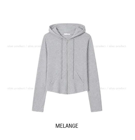 Mayville Basic Slim Hood Zip-Up