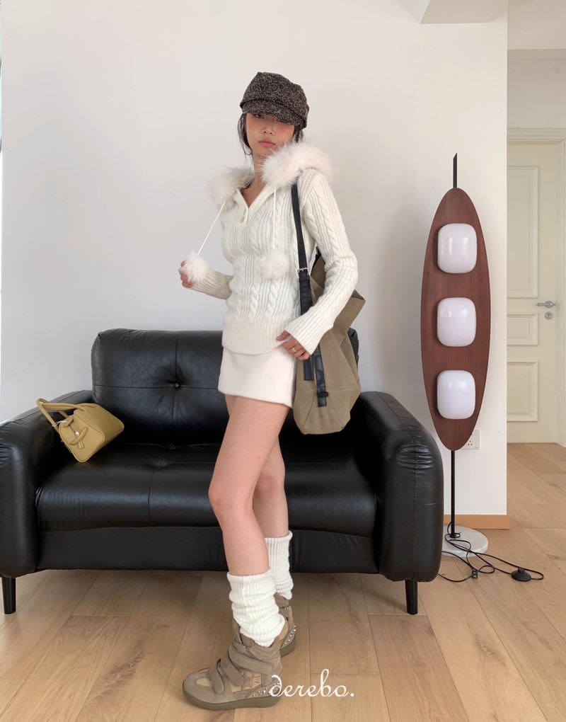 Snow Buddy Hood Twisted Knitwear