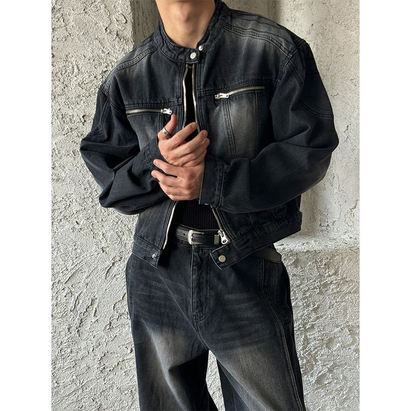 LAURANT（ロラン）の「 [S/F] クロップバイカーデニムジャケット(2color)（ジャケット/アウター）」