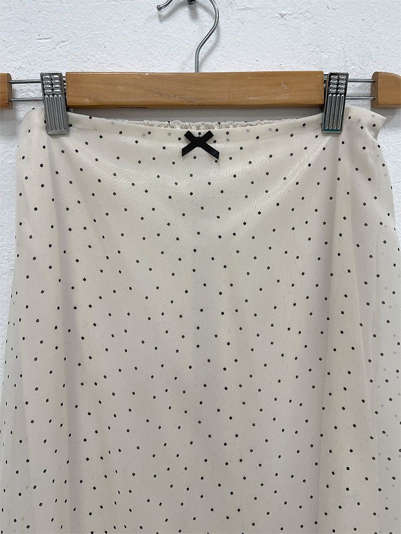 DOT MIDI CHIFFON SKIRT (2C)