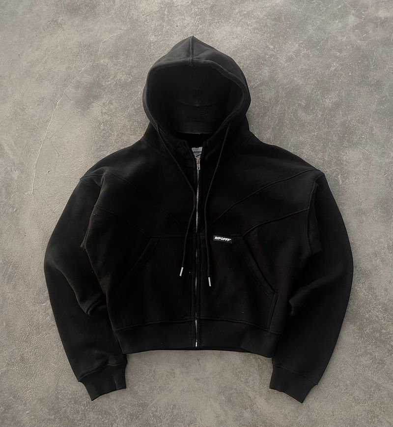 RIPOFFF Boxy Zip Hoodie