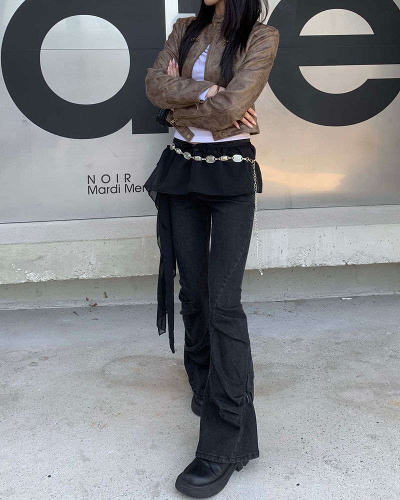Suede leather jacket