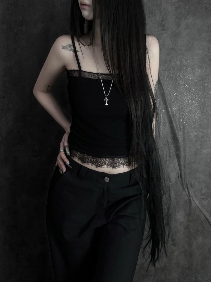 gloy lace sleeveless (2color)