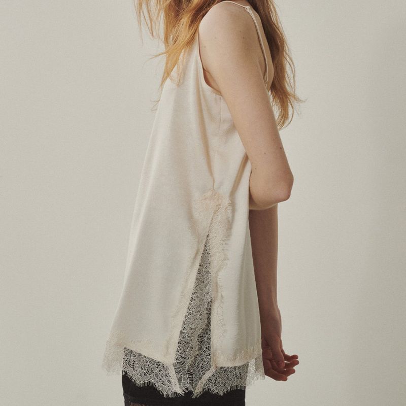 Melrose Satin Lace Top
