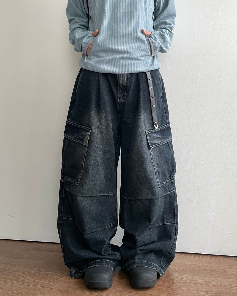 IDF(アイディーエフ)の「バースカーゴデニムパンツ(パンツ)」