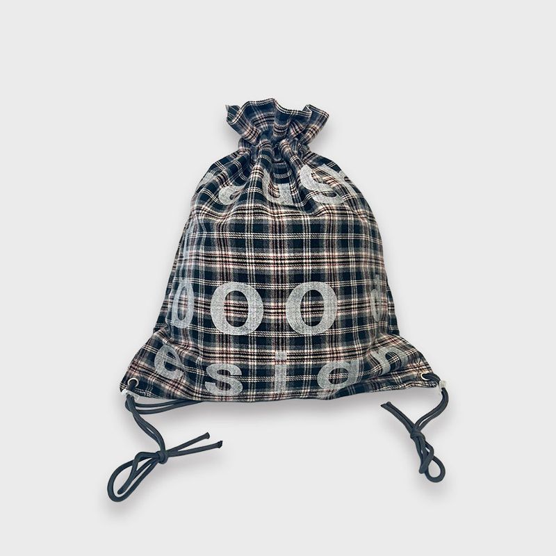 nought(ノウト)の「000 Design Check Gym Sack / Black(Bags)」