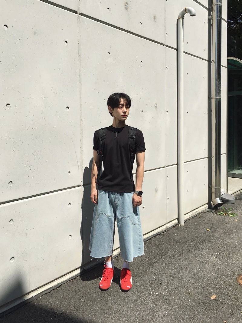 Foil Carpenter Bermuda Denim Pants 2C