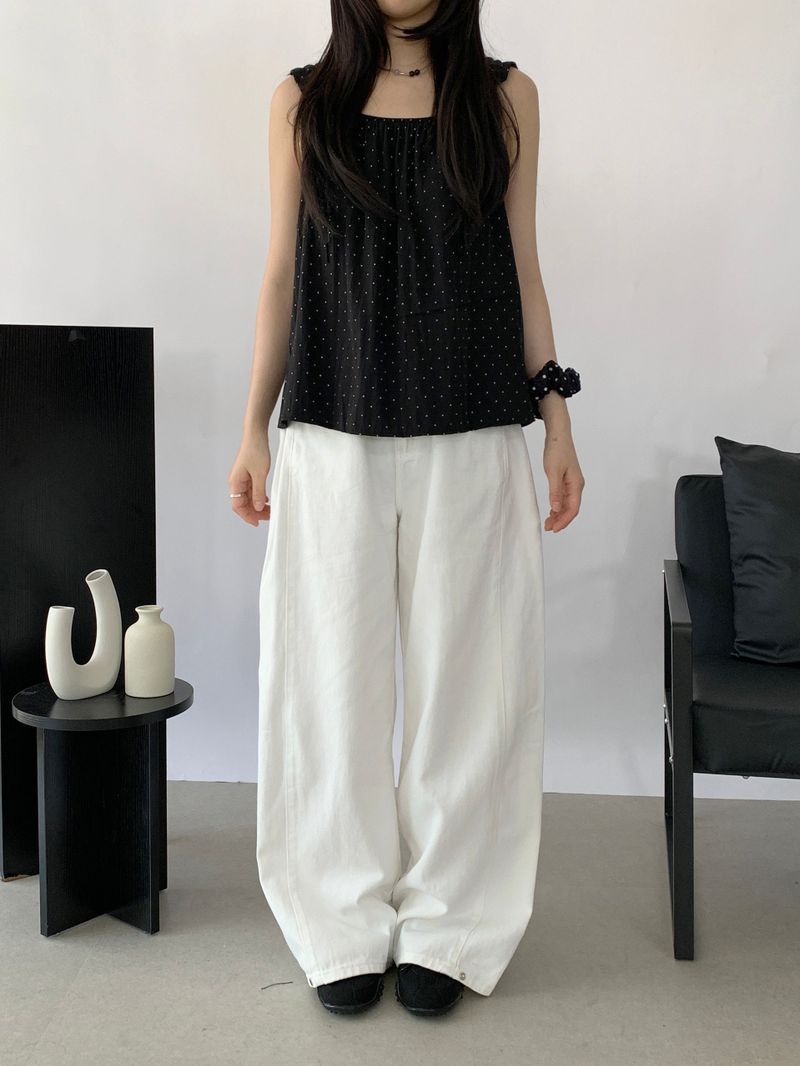 Cabri balloon button wide pants