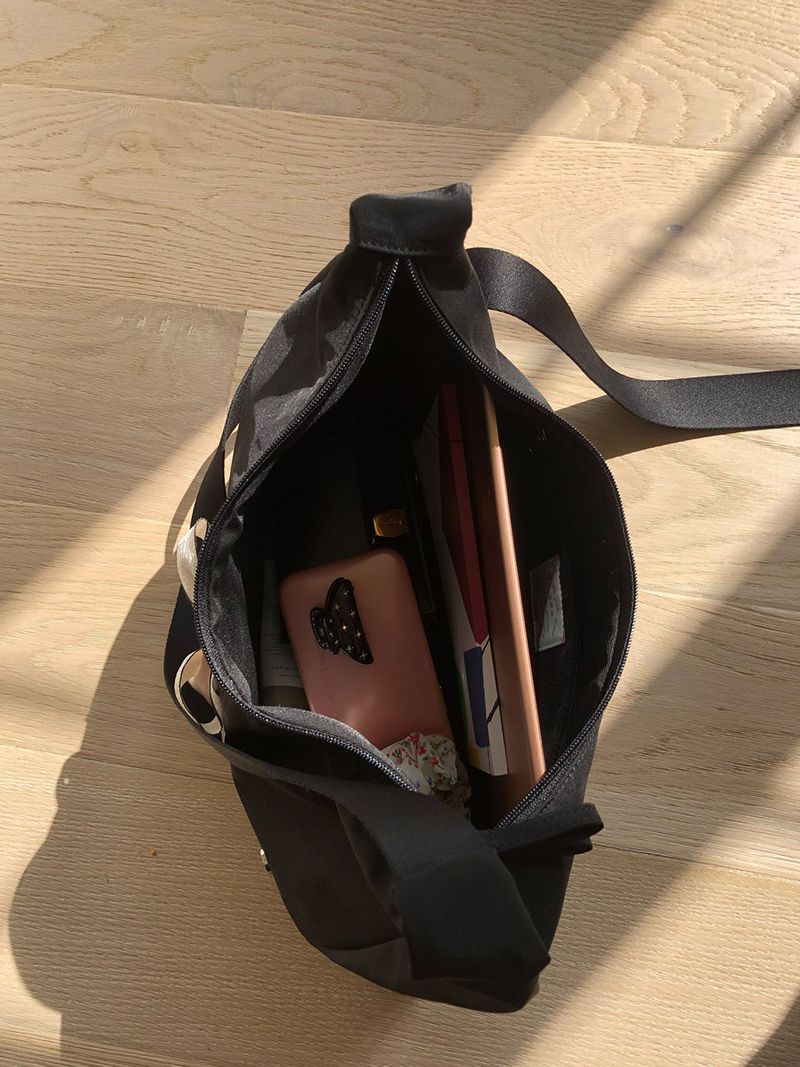 Daily ribbon hobo bag_black