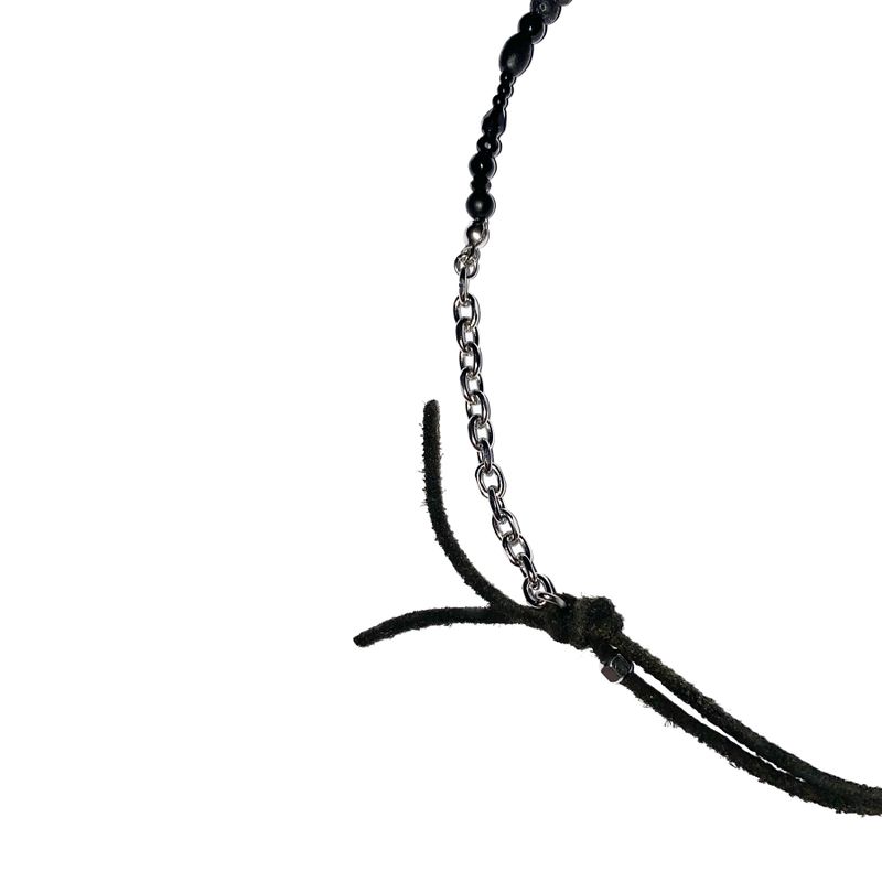 360 karen silver black mix necklace 