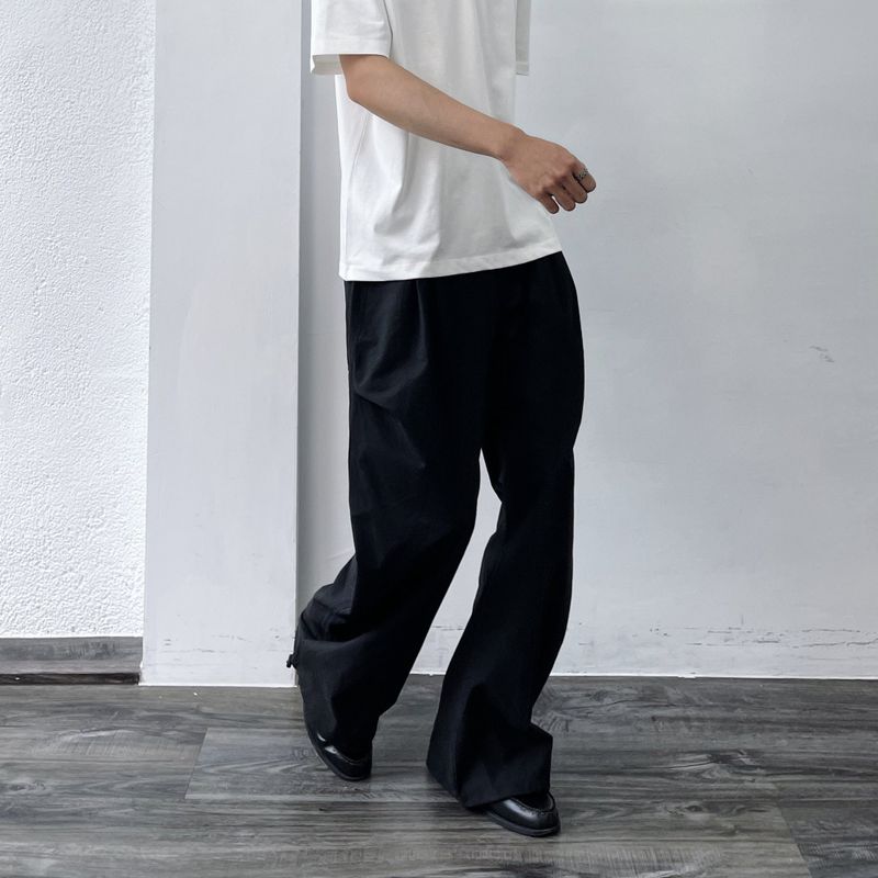 Curved Structure Wide Pants