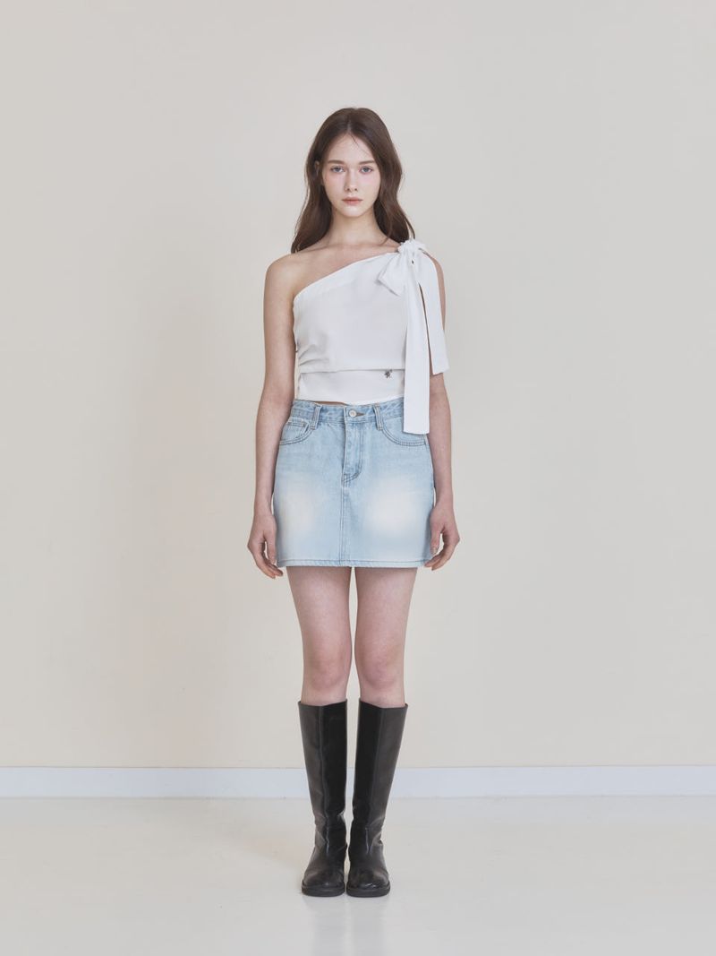 Rosie denim skirt (Light blue)