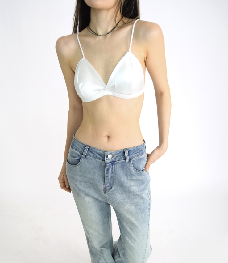 satin sense top(2color)