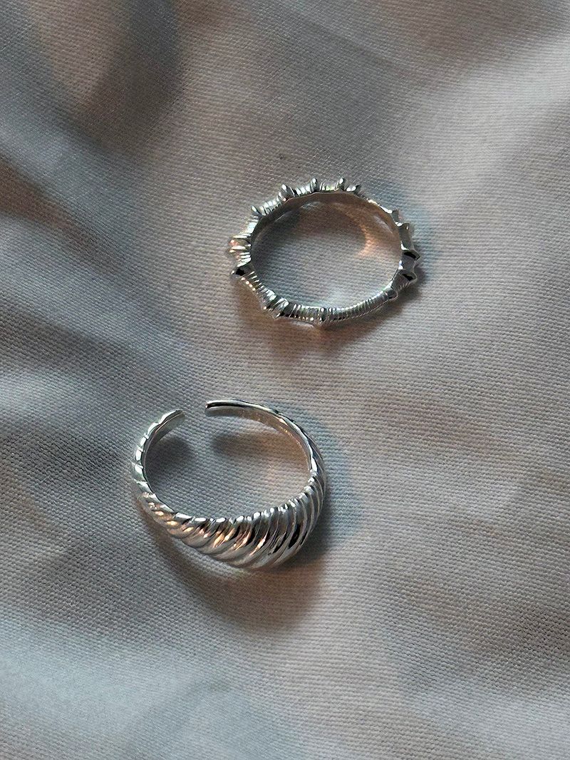 [925silver] Bone detail ring