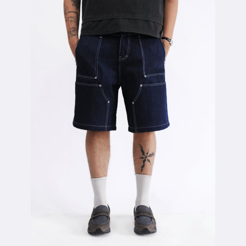 2TimesToo Studio（トゥータイムズトゥー スタジオ）の「Double Knee Jorts - Raw Blue（Pants）」