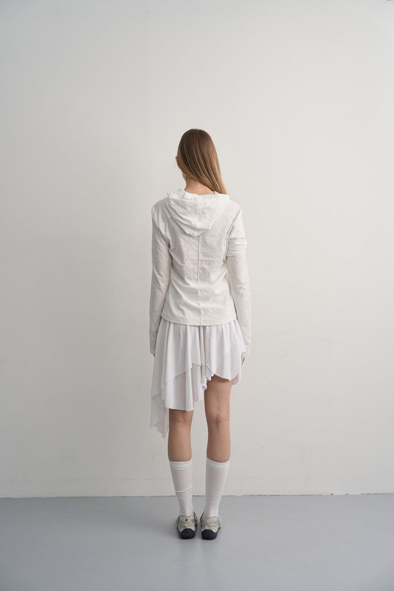  EAZY LAYERED CUT SKIRT-WHITE 