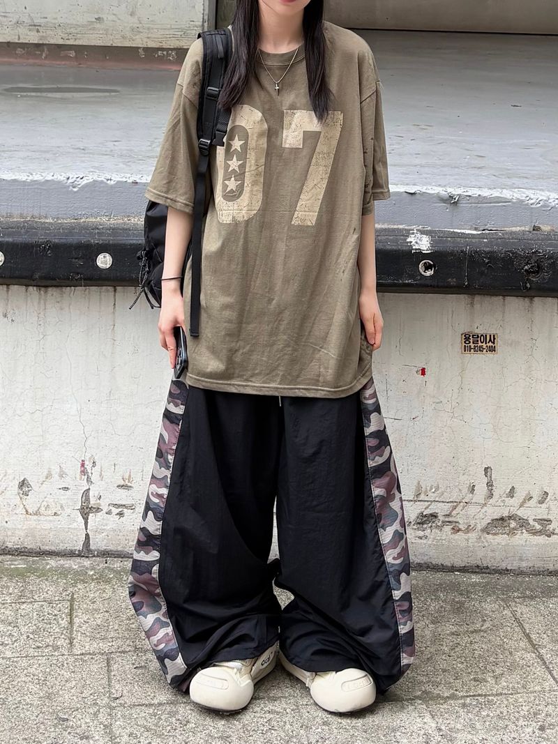 waki camo wide pants