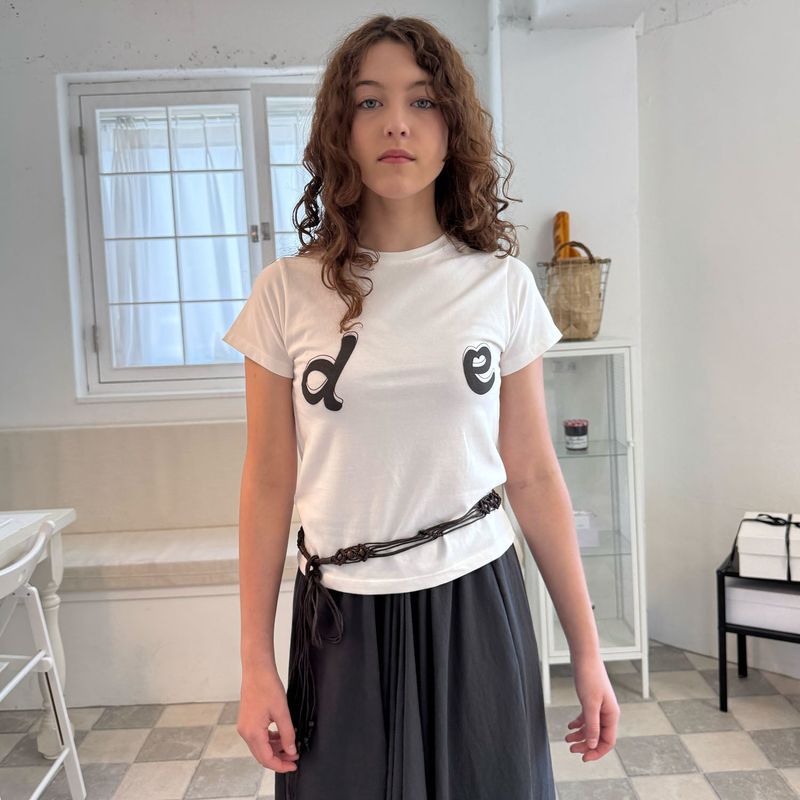 delidi（ディライディ）の「d e logo T-shirt (white)（Tops）」