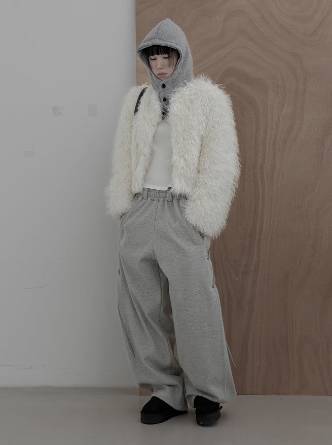 Corset brushed sweatpants