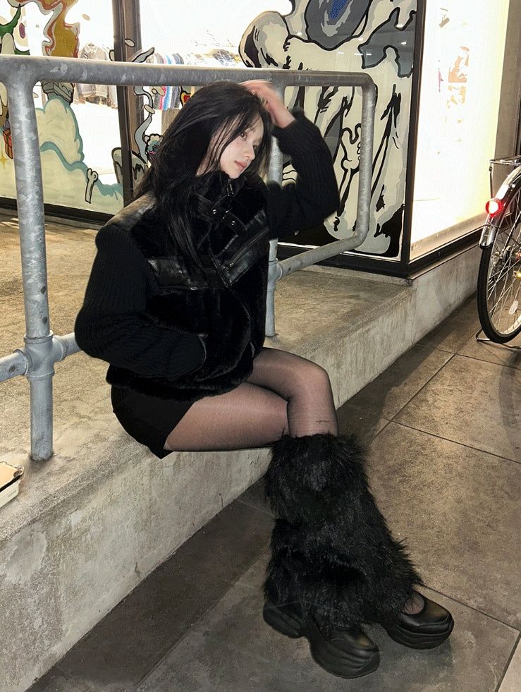 Wolf Fur Leg Warmers