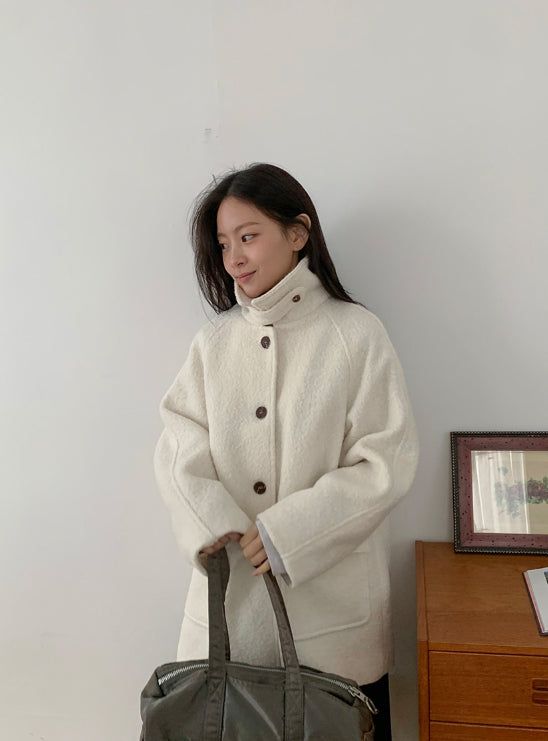 BAON（バオン）の「Riallo High Neck Boucle Half Coat（Jackets/Outerwear）」