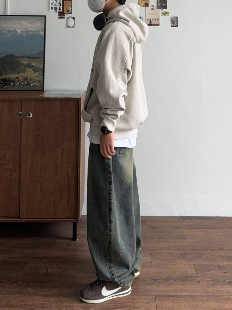 Natural balloon denim pants (3color)