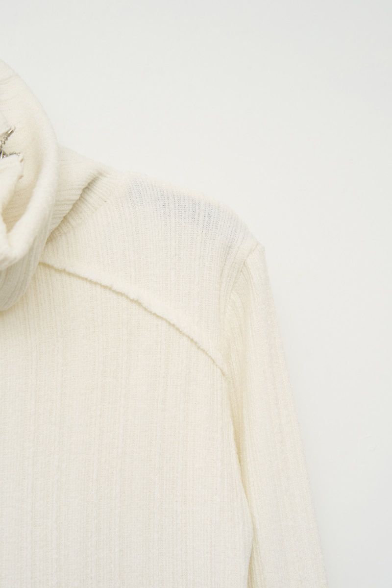 (W) Shield Slash Knitted Zip Up