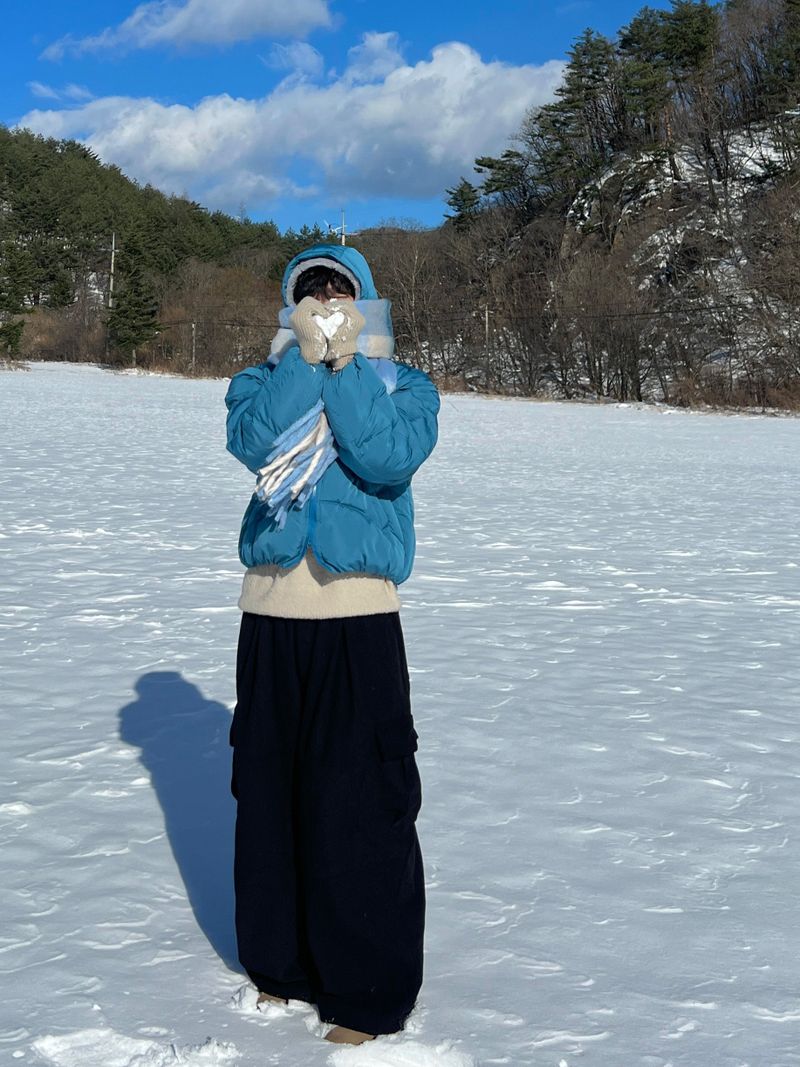 Blue Bear Hooded Padding (4 Colors)