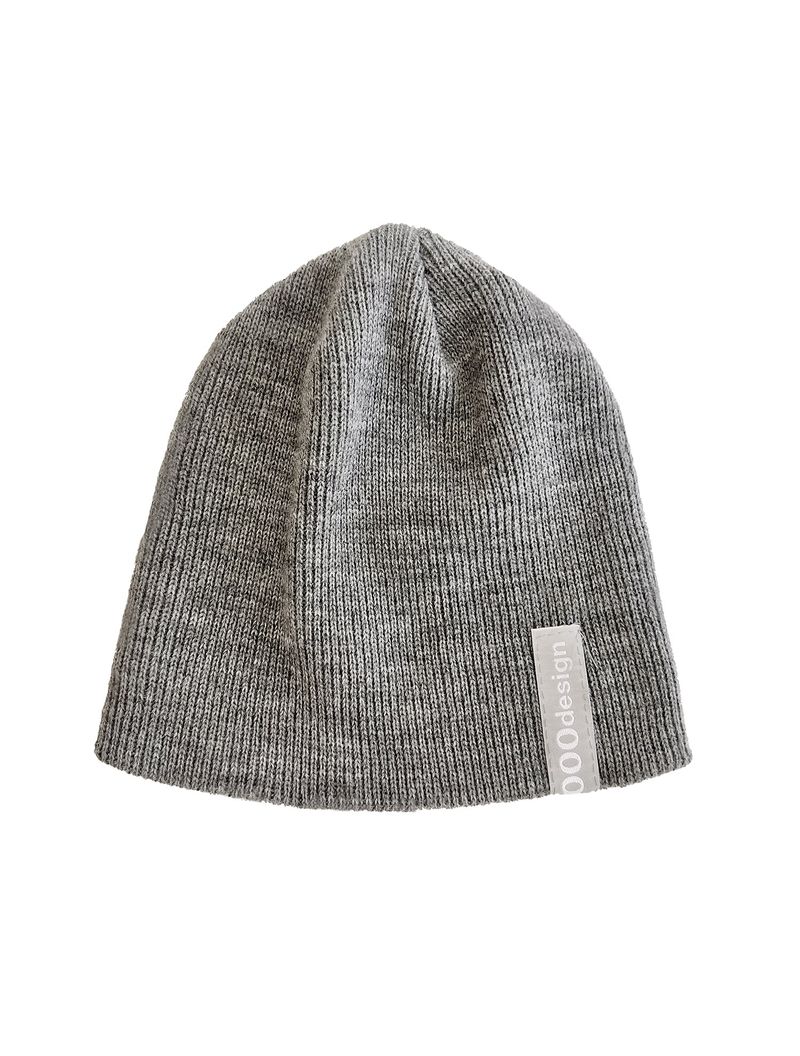 nought(ノウト)の「000 Logo Tag needlework Beanie / Grey(Hats)」
