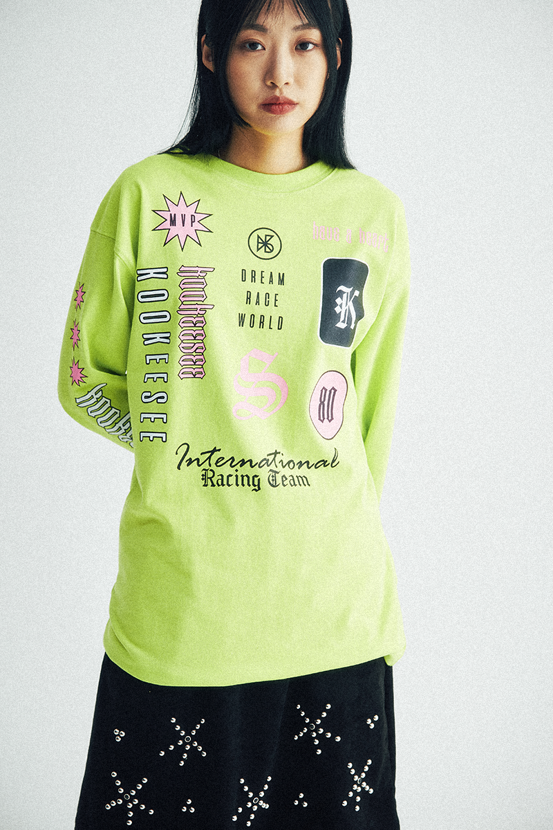 KOOKEESEE Racing tee (Neon Green)