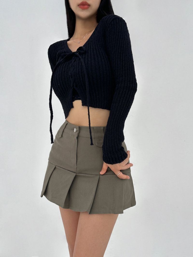 CCORTTI（コルッティ）の「[BODY SHAPING] SOFT-FIT SLIM CROPPED KNIT - 2 COLOR（Tops）」