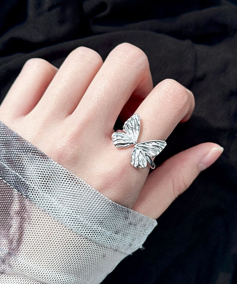 silver butterfly ring