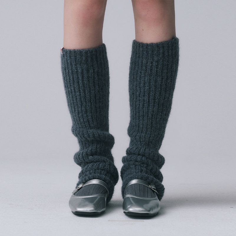 ALPACA LEG WARMERS, CHARCOAL