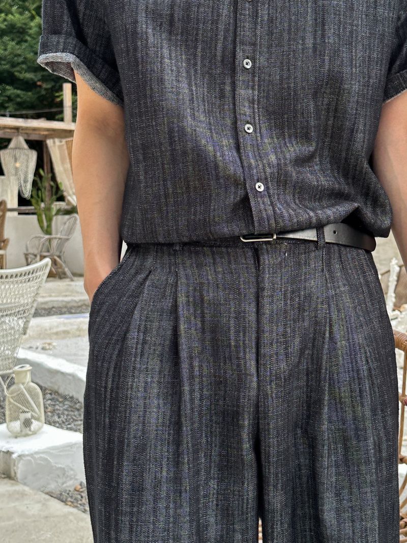 Olin linen two tuck wide denim