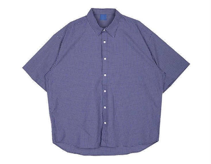 No.0789 small check retro half SHIRT (3color)