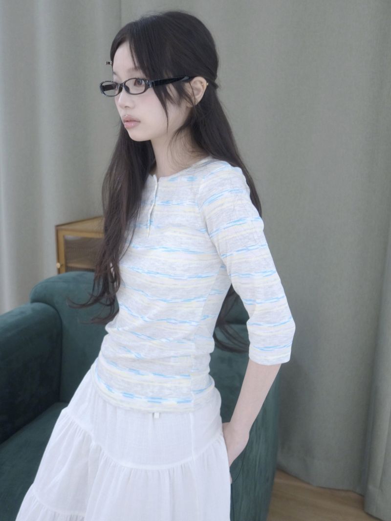 ZELENA（ゼレナ）の「nerds 3/4 sleeve tee（Tops）」