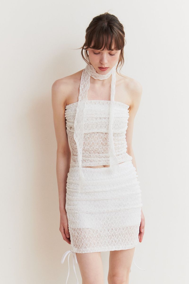 BELLA SKIRT PANTS white
