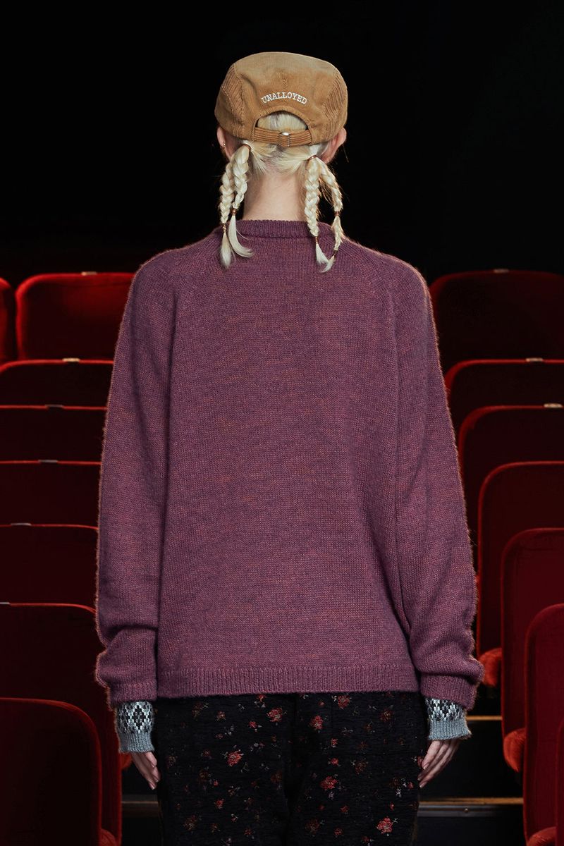 TUCK ALPACA KNIT / PURPLE PINK