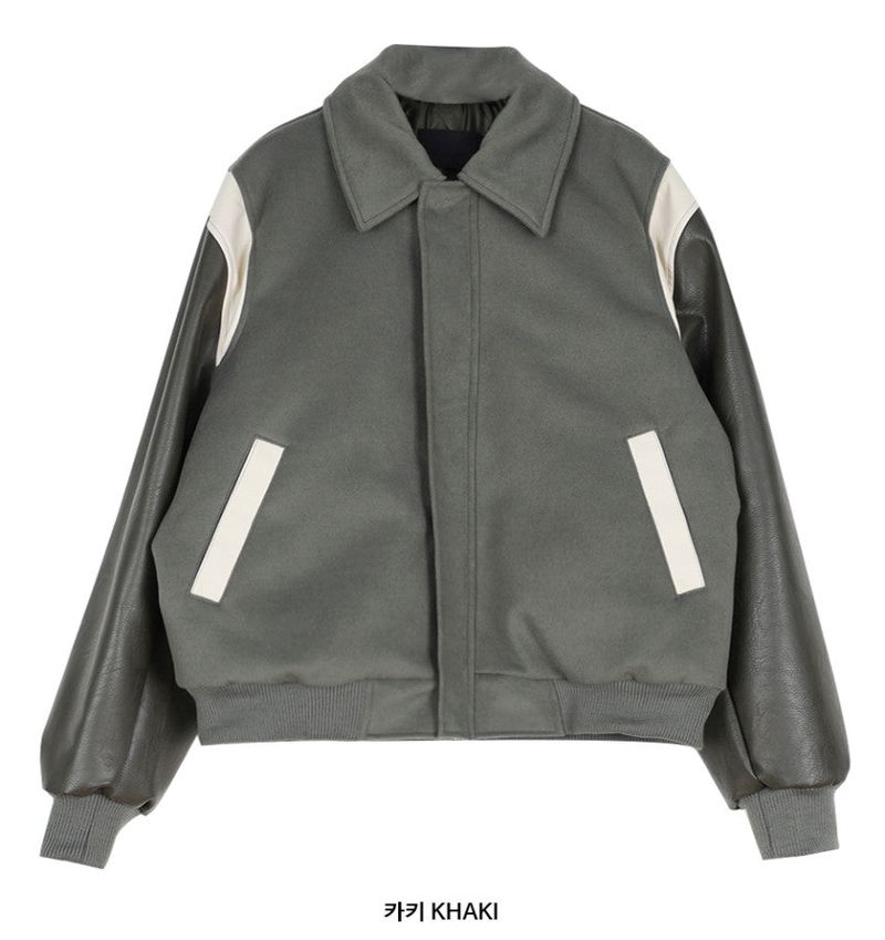 Stadium varsity collar jacket