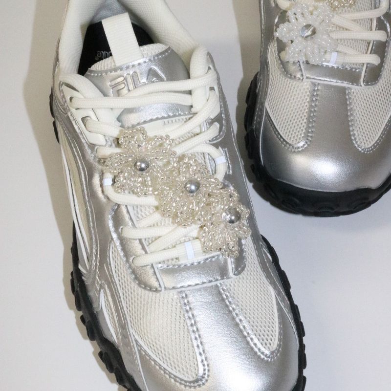 【MADE】rich flower shoe charm (silver, 1pcs)