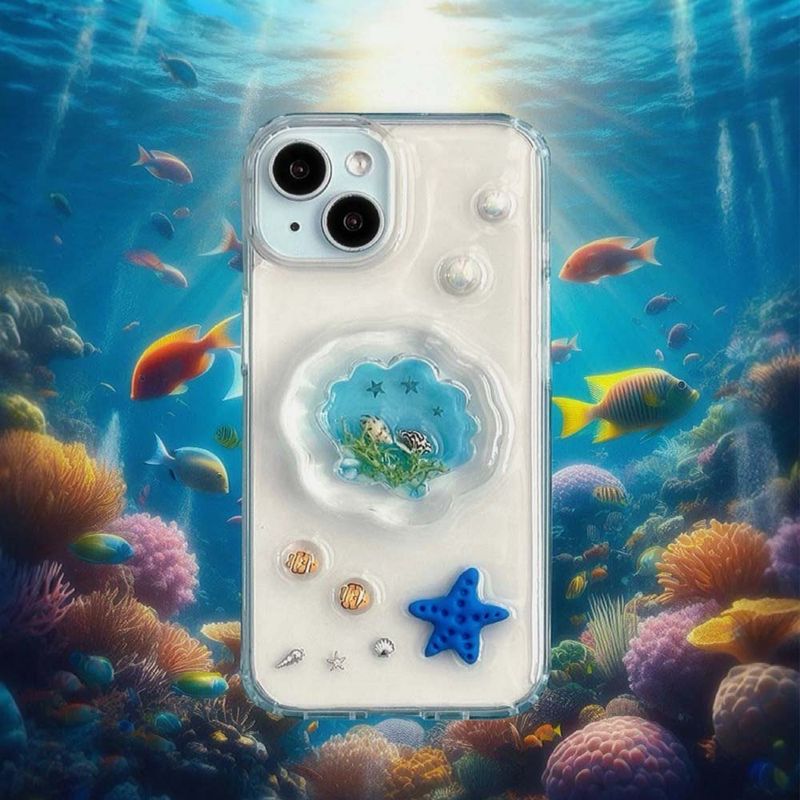 manmulsaeng（マンムルセング）の「アクアポケットレジンiPhoneケース（スマホグッズ/小物）」