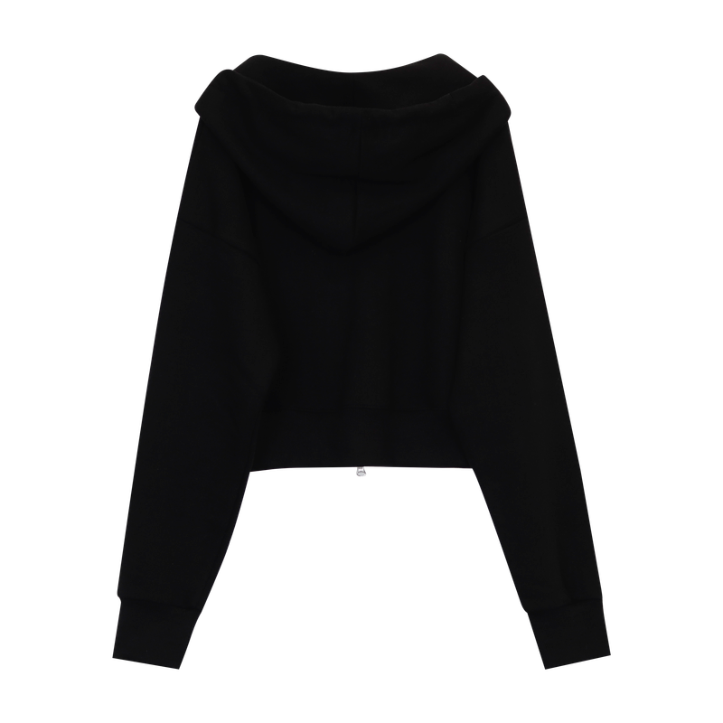 FRILL HOODED ZIP UP (2 COLORS)