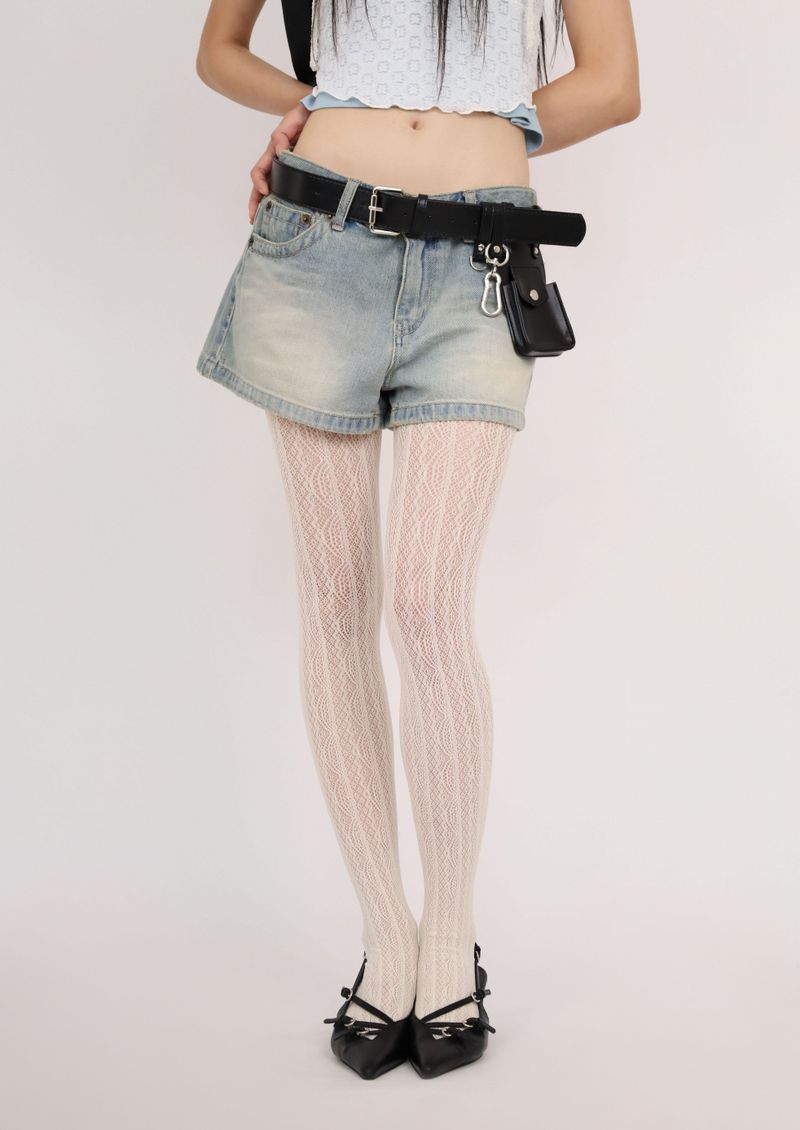 Basic Washed Short Denim Shorts