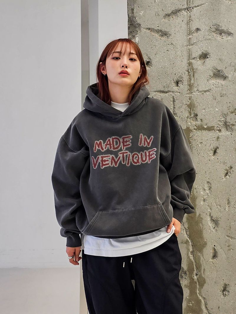 VENTIQUE Pigmate fluff Hoodie 3color