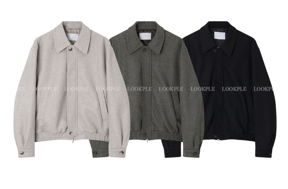 Harrington Overfit Wool Collar Jacket