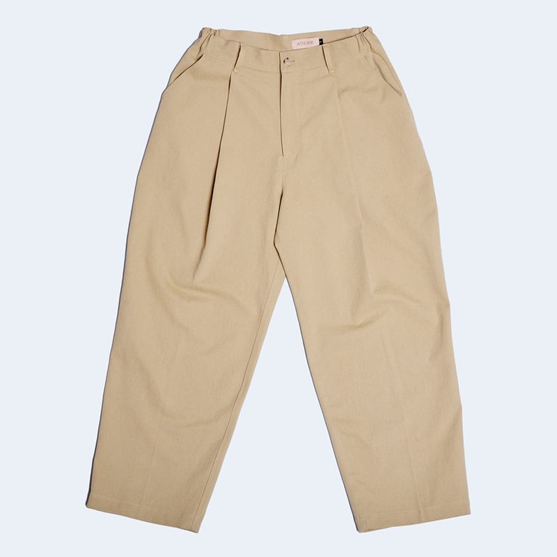 Don't Ask My Plan (DAMP)(ドントアスクマイプラン)の「DAMP WIDE FIT ONE TUCK PANTS_BEIGE(Pants)」