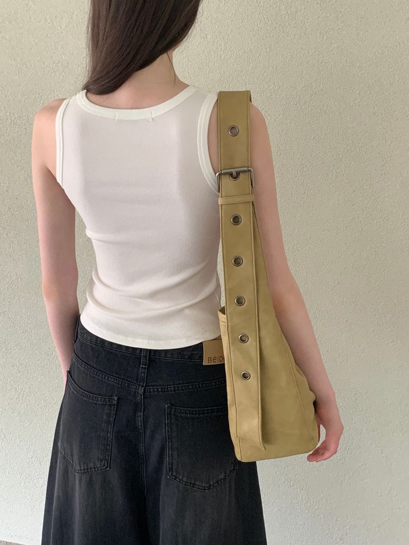 [ORIGINAL] Rocker Lettering Ribbed Sleeveless