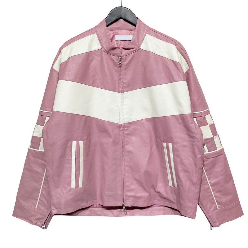 (UNISEX)モーターチェッカーオーバーライダージャケット