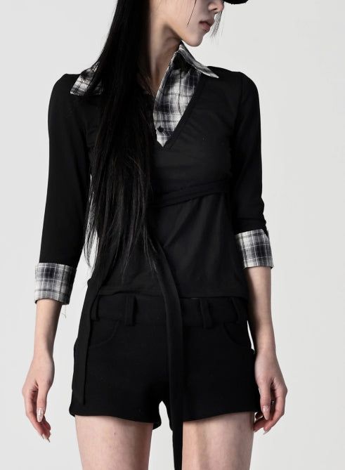 EEUN（イウン）の「Bella check t-shirt（Tops）」